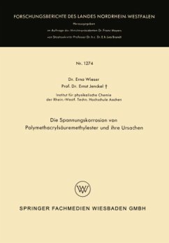 Die Spannungskorrosion von Polymethacrylsäuremethylester und ihre Ursachen - Wieser, Erno