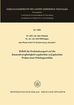 Einfluß der Erschmelzungsart auf die Dauerschwingfestigkeit ungekerbter und gekerbter Proben eines Wälzlagerstahles - Hempel, Max