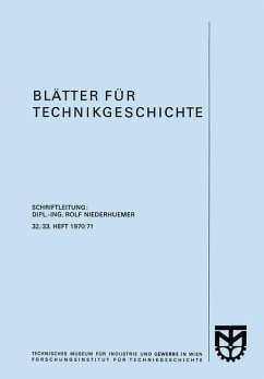 Blätter für Technikgeschichte - Loparo, Kenneth A.
