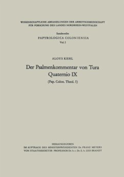 Der Psalmenkommentar von Tura - Kehl, Aloys
