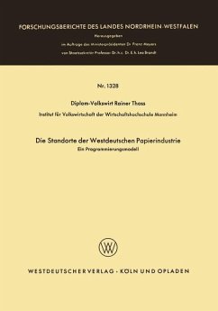 Die Standorte der westdeutschen Papierindustrie - Thoss, Rainer