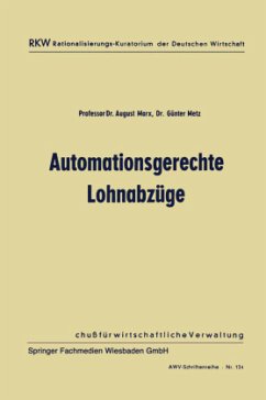 Automationsgerechte Lohnabzüge - Marx, August;Metz, Günter