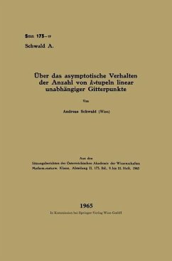 Über das asymptotische Verhalten der Anzahl von k-tupeln linear unabhängiger Gitterpunkte - Schwald, Andreas