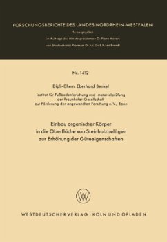 Einbau organischer Körper in die Oberfläche von Steinholzbelägen zur Erhöhung der Güteeigenschaften - Benkel, Eberhard
