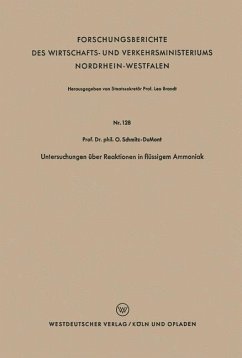 Untersuchungen über Reaktionen in flüssigem Ammoniak - Schmitz-Dumont, Otto