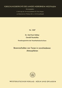 Brennverhalten von Tonen in verschiedenen Atmosphären - Köhler, Emil Karl