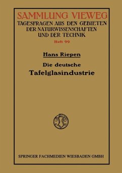 Cover Die deutsche Tafelglasindustrie
