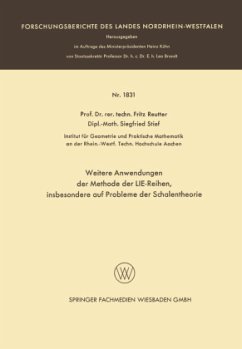 Weitere Anwendungen der Methode der LIE-Reihen - Reutter, Fritz;Stief, Siegfried