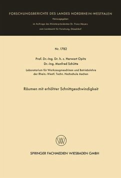 Räumen mit erhöhter Schnittgeschwindigkeit - Opitz, Herwart