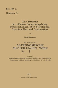 Zur Struktur der näheren Sonnenumgebung. Untersuchungen über Sterntrupps, Sternfamilien und Sternströme - Hopmann, Josef