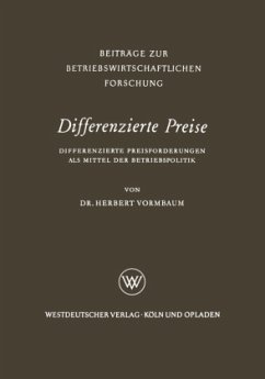 Differenzierte Preise - Vormbaum, Herbert