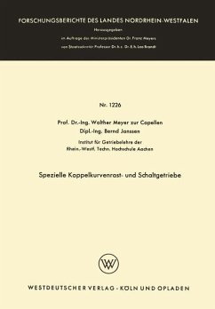 Spezielle Koppelkurvenrast- und Schaltgetriebe - Meyer zur Capellen, Walther