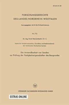 Die Anwendbarkeit von Sonden zur Prüfung der Festigkeitseigenschaften des Baugrundes - Menzenbach, Ernst