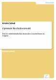 Optimale Rechtsformwahl (eBook, PDF)