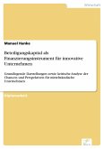 Beteiligungskapital als Finanzierungsinstrument für innovative Unternehmen (eBook, PDF)