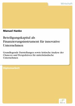 Beteiligungskapital als Finanzierungsinstrument für innovative Unternehmen (eBook, PDF) - Hanke, Manuel