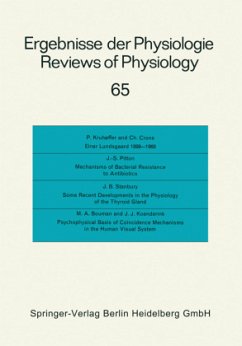 Ergebnisse der Physiologie / Reviews of Physiology - Adrian, R. H.; Renold, A. E.; Trendelenburg, U.; Vogt, W.; Lynen, F.; Helmreich, E.; Holzer, H.; Jung, R.; Kramer, K.; Krayer, O.; Weber, H. H.; Miescher, P. A.; Rasmussen, H.