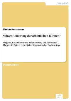 Subventionierung der öffentlichen Bühnen? (eBook, PDF) - Herrmann, Simon