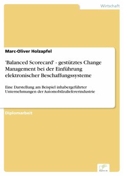 'Balanced Scorecard' - gestütztes Change Management bei der Einführung elektronischer Beschaffungssysteme (eBook, PDF) - Holzapfel, Marc-Oliver