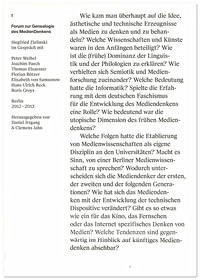 Forum zur Genealogie des Mediendenkens 1 - Zielinski, Siegfried, Daniel Irrgang (Herausgeber) und Clemens Jahn (Herausgeber)