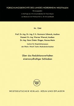 Über das Reduktionsverhalten eisenoxydhaltiger Schlacken - Schenck, Hermann
