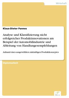 Analyse und Klassifizierung nicht erfolgreicher Produktinnovationen am Beispiel der Automobilindustrie und Ableitung von Handlungesempfehlungen (eBook, PDF) - Pannes, Klaus-Dieter