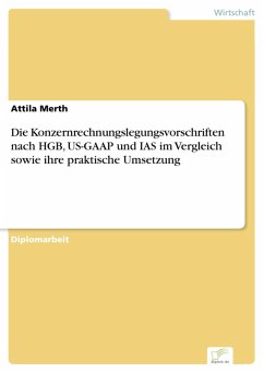 Die Konzernrechnungslegungsvorschriften nach HGB, US-GAAP und IAS im Vergleich sowie ihre praktische Umsetzung (eBook, PDF) - Merth, Attila