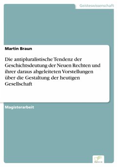 Die antipluralistische Tendenz der Geschichtsdeutung der Neuen Rechten und ihrer daraus abgeleiteten Vorstellungen über die Gestaltung der heutigen Gesellschaft (eBook, PDF) - Braun, Martin