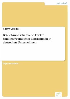 Betriebswirtschaftliche Effekte familienfreundlicher Maßnahmen in deutschen Unternehmen (eBook, PDF) - Griebel, Romy