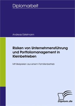 Risiken von Unternehmensführung und Portfoliomanagement in Kleinbetrieben (eBook, PDF) - Estelmann, Andreas