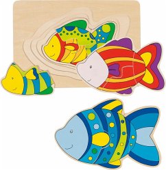 Goki 57897 - Schichtenpuzzle Fisch