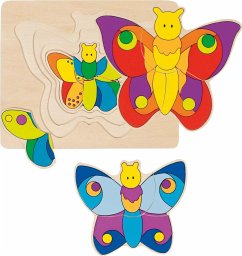 Goki 57899 - Schichtenpuzzle Schmetterling