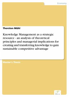 Knowledge Management as a strategic resource - an analysis of theoretical principles and managerial implications for creating and transferring knowledge to gain sustainable competitive advantage (eBook, PDF) - Mühl, Thorsten