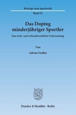 Cover Das Doping minderjähriger Sportler