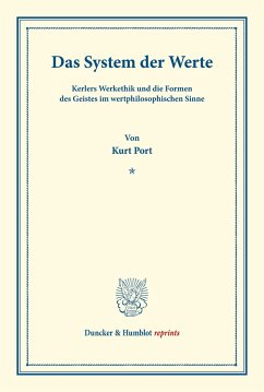 Das System der Werte. - Port, Kurt