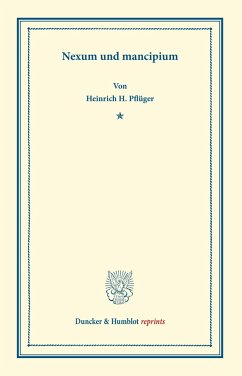 Nexum und mancipium. - Pflüger, Heinrich H.