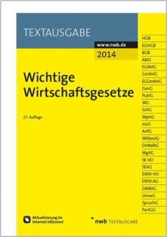 Cover Wichtige Wirtschaftsgesetze 2014