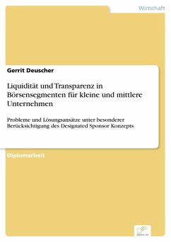 Liquidität und Transparenz in Börsensegmenten für kleine und mittlere Unternehmen (eBook, PDF) - Deuscher, Gerrit