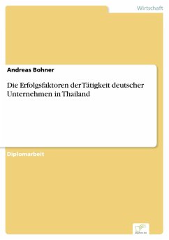 Die Erfolgsfaktoren der Tätigkeit deutscher Unternehmen in Thailand (eBook, PDF) - Bohner, Andreas