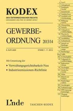 Cover KODEX Gewerbeordnung 2013/14