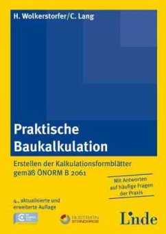Praktische Baukalkulation - Wolkerstorfer, Herbert;Lang, Christian