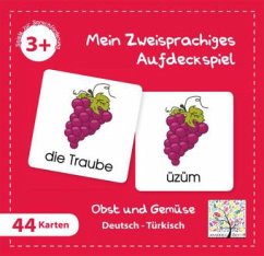 Cover Mein Zweisprachiges Aufdeckspiel, Obst und Gemüse, Türkisch (Kinderspiel)