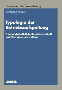 Typologie der Betriebsaufspaltung - Kessler, Wolfgang