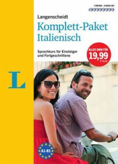 Langenscheidt Komplett-Paket Italienisch, 3 Bücher mit 8 Audio-CDs