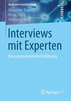 Interviews mit Experten - Bogner, Alexander;Littig, Beate;Menz, Wolfgang
