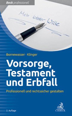 Vorsorge, Testament und Erbfall (eBook, ePUB) - Bornewasser, Ludger; Klinger, Bernhard F.
