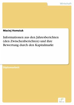 Informationen aus den Jahresberichten (den Zwischenberichten) und ihre Bewertung durch den Kapitalmarkt (eBook, PDF) - Homziuk, Maciej