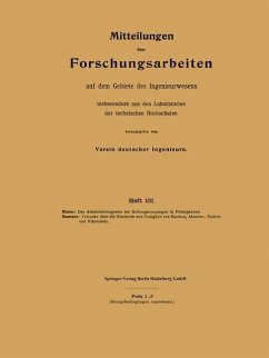 Mitteilungen über Forschungsarbeiten auf dem Gebiete des Ingenieurwesens - Blasius, Heinrich;Baumann, Richard