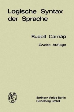 Logische Syntax der Sprache - Carnap, Rudolf