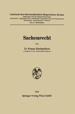 Sachenrecht - Gschnitzer, Franz